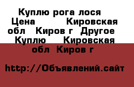 Куплю рога лося  › Цена ­ 500 - Кировская обл., Киров г. Другое » Куплю   . Кировская обл.,Киров г.